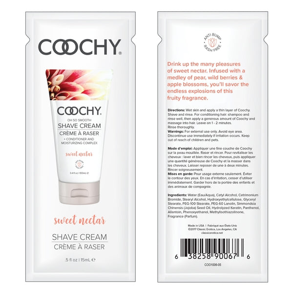 Shave CreamSweet Nectar 0.5 fl oz | 15mL - FOIL